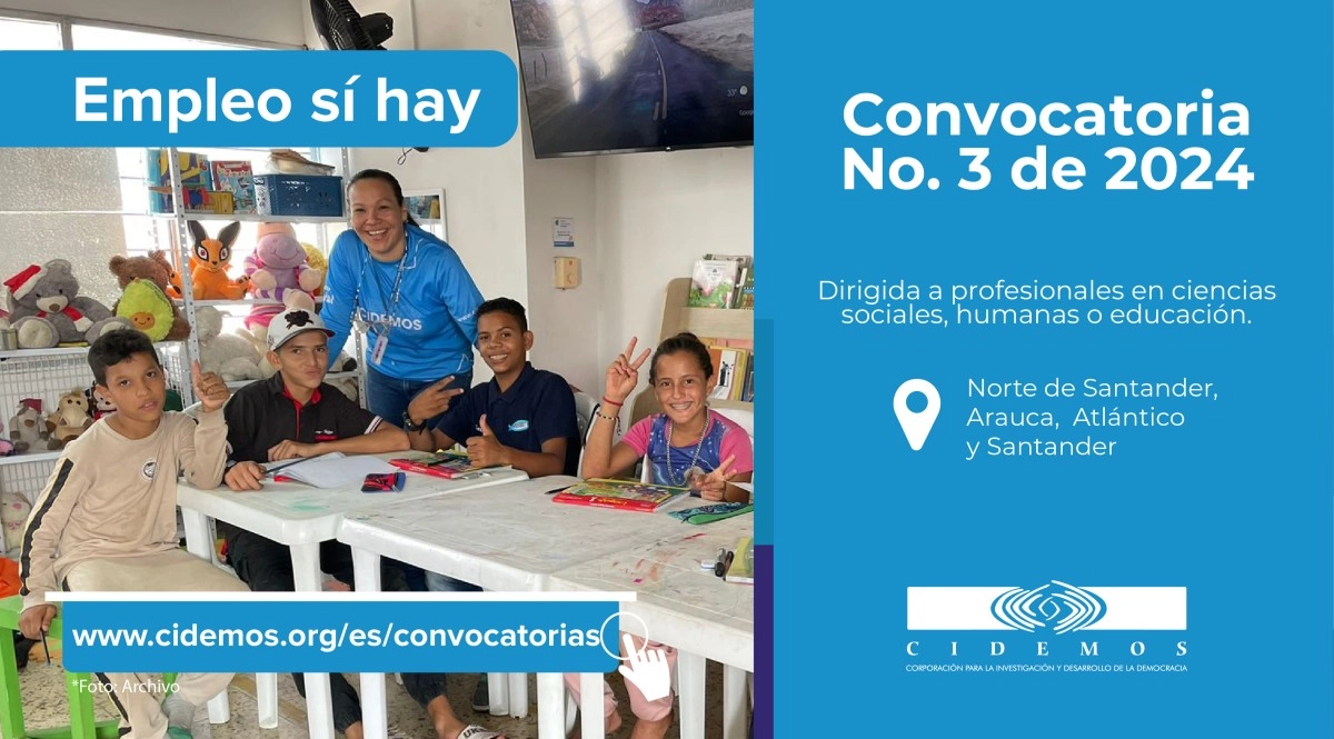 blog CONVOCATORIA No. 03 – 2024 SEDE - NORTE DE SANTANDER, ARAUCA, ATLÁNTICO, SANTANDER, DIRIGIDA A PROFESIONALES DE LAS CIENCIAS SOCIALES, HUMANAS, PEDAGOGÍA, DERECHO, PSICOLOGÍA O AFINES