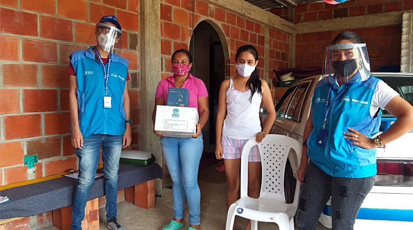 ACNUR entrega 304 kits de elementos de Alivio Básico familias de Comunidades Tejedoras de Paz