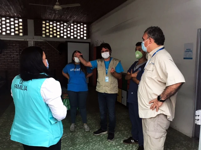 Secretario Departamental de Fronteras y Comisaria de Familia visitan el Albergue para la niñez migrante de UNICEF y Cidemos en Villa del Rosario