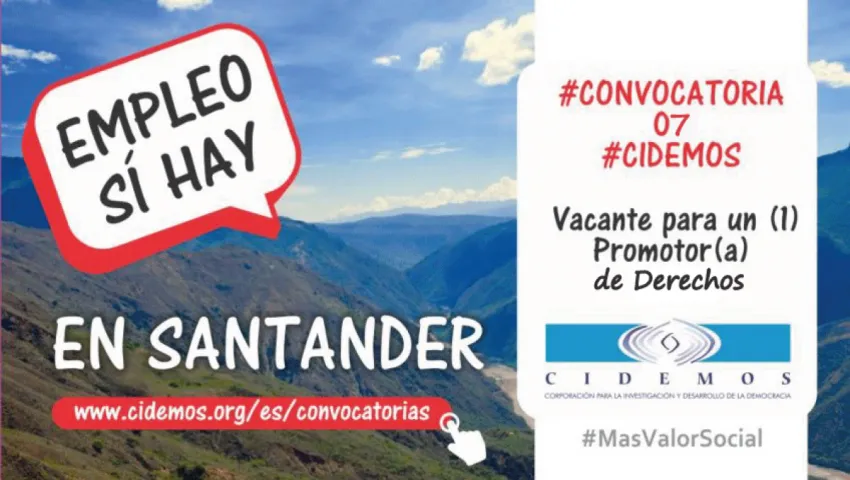 blog Convocatoria 07 - Promotor(a) de Derechos en Santander