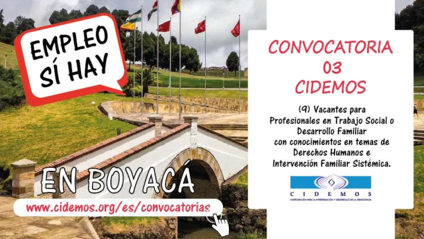 blog Convocatoria No. 03 en Boyacá | Vacantes para Profesionales en Trabajo Social o Desarrollo Familiar