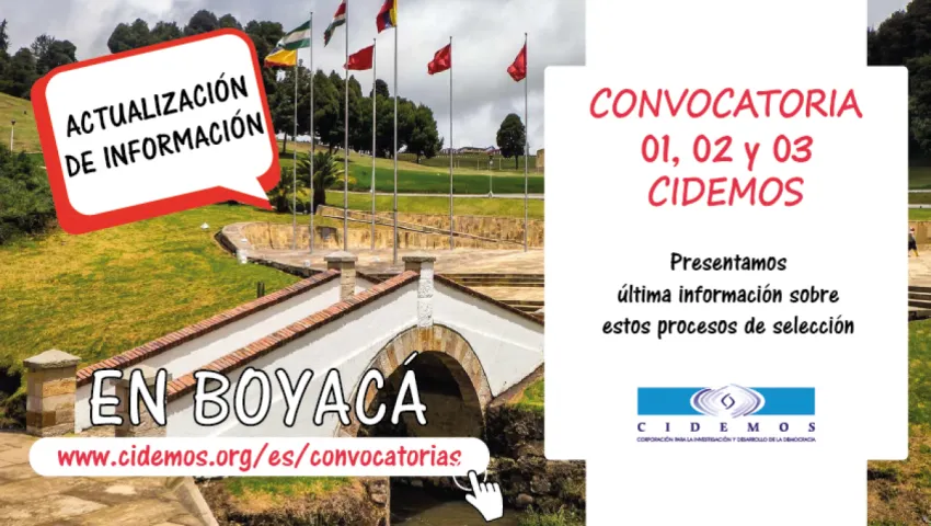 blog Actualización de información sobre Convocatoria No. 01, 02 y 03 Sede Boyacá