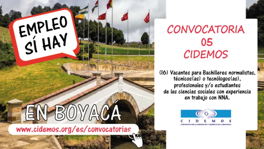 blog Convocatoria No. 05 en Boyacá | Vacantes para bachilleres, profesionales y estudiantes de las Ciencias Sociales