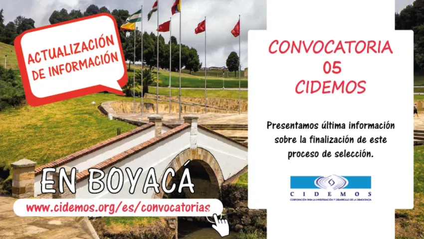 blog Actualización de información sobre Convocatoria No. 05 Sede Boyacá