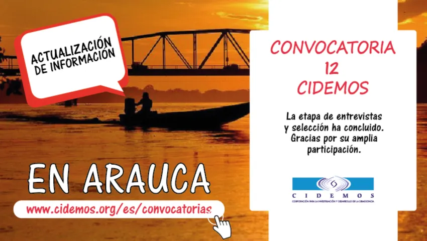 blog Actualización de información sobre Convocatoria No. 12 Sede Arauca