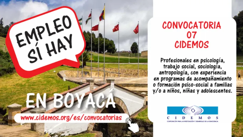 blog Convocatoria No. 07 Sede Boyacá | Vacantes para (7) profesionales sociales en diferentes municipios