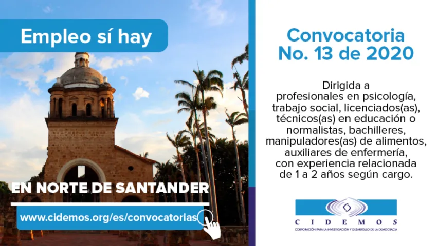 blog Convocatoria No. 13 en Norte de Santander | (17) Vacantes para profesionales sociales, técnicos(as), normalistas y bachilleres con experiencia relacionada