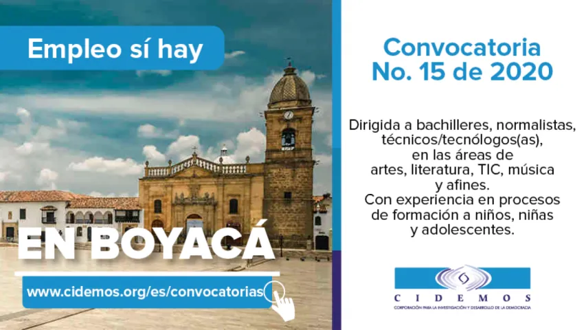 blog Convocatoria No. 15 Sede Boyacá | Banco de hojas de vida para bachilleres, normalistas y/o técnicos/tecnólogos(as) en deporte, artes, literatura, ciencia y afines