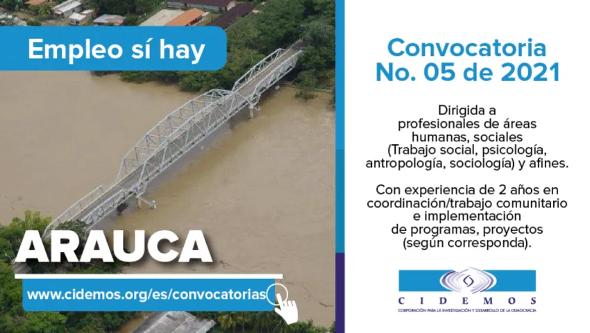 blog Convocatoria No. 05 de 2021 Sede Arauca | Vacantes (2) dirigidas a profesionales en ciencias humanas, sociales y afines con experiencia relacionada de 2 años