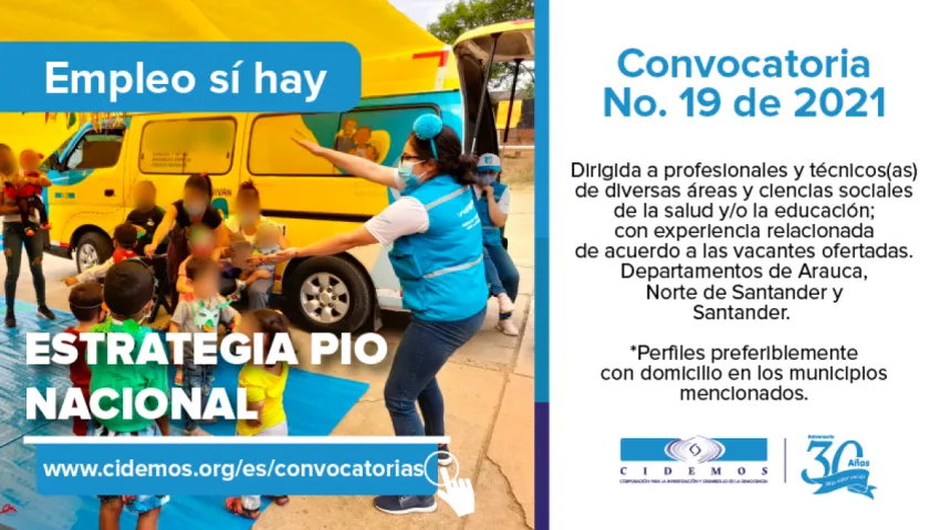 blog Convocatoria No. 19 de 2021 Nacional | Vacantes (14 en total) dirigidas a profesionales y técnicos(as) de las áreas sociales, de la salud y/o educación en Arauca, Norte de Santander y Santand